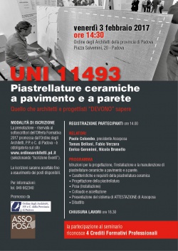 Seminario sulla posa per Architetti padovani