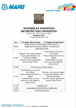 Assemblea a Milano - 16 Marzo 2017 - MAPEI incontra i soci di Assoposa