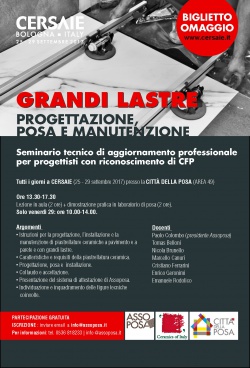 Seminario tecnico GRANDI LASTRE