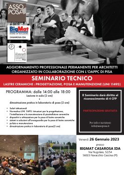 Seminario presso BigMat Casarosa Ida (Pisa) il 26/1/24