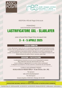 Programma Corsi Reggio Emilia inizio Aprile