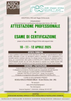 Programma Corsi Reggio Emilia inizio Aprile