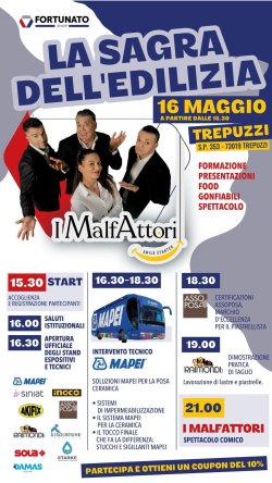 Fortunato invita Assoposa alla Sagra dell'Edilizia