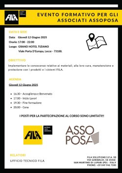 Evento FILA per associati a Lecce