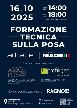 Formazione Tecnica sulla Posa - Arbacer Srls e Gruppo MADE
